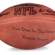 A football owned by President Ronald Reagan, available for auction later this month (Christie’s)